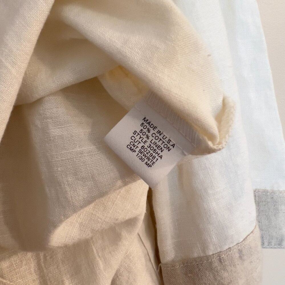 Garron Vintage Linen Cotton Blend Blouse Size S - Picture 6 of 8
